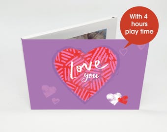 Love You Gift - 7" Video Cards - Love You Cover - 4GB Memory Storage - Share Video Messages!