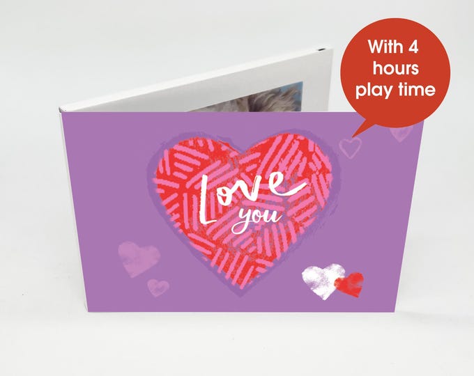 Love You Gift - 7" Video Cards - Love You Cover - 4GB Memory Storage - Share Video Messages!