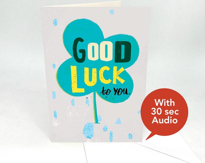 Recordable Audio Congratulations Cards - Good Luck - With 30 Seconds Audio