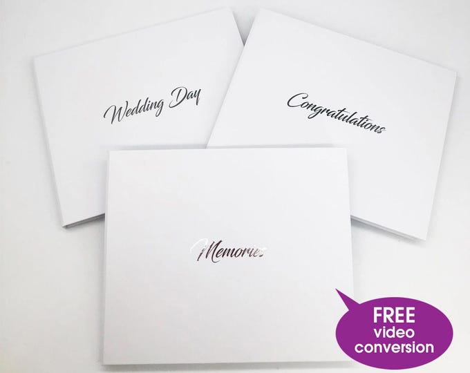 Memory Books Unique Personalized Video With Silver Foiled Title, 7" IPS Video  Brochure, A5+ Hard Backed, Upload Your Own, 4gb memory