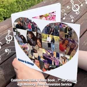 Personalised 7" Hard Cover Video Book.  4GB Memory (Free conversion and help service)