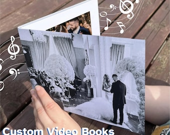 Video Book with Your Personalised Cover - 7" IPS Screen, Soft Back, 4GB Memory. Ideal for all Celebrations. Add Your Own Videos and Design