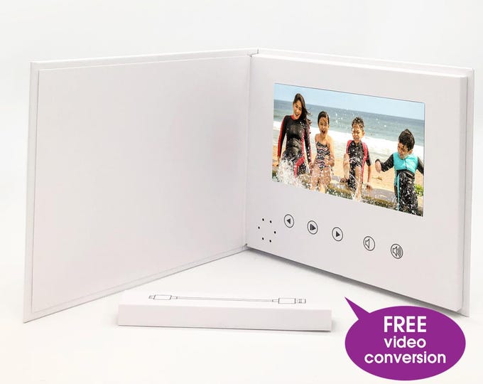 Personalized Video Book: 7" IPS Screen, Blank Book, 4 GB Memory. 2 hour Rechargeable Batteries