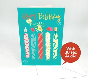 Carte De Voeux Enregistrable 30 Secondes - Carte Vierge à Personnaliser - Anniversaire, Noël, Fête