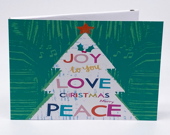 Recordable 7" Video Christmas Cards - Xmas Tree Joy - With 256mb memory