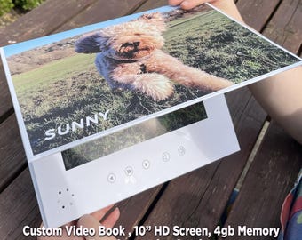 Personalized Video Book: 10" IPS Screen, Custom Printed Cover. 4GB Memory. Free Conversion