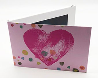 Recordable 7" Video Love You Cards - Heart - With 256mb memory