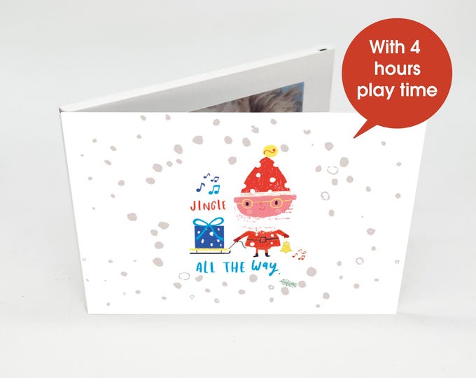 Unique Personalized Christmas Gift - 7" IPS Video Book - Christmas Cute Cover - 4GB Memory Storage - Share Holiday Messages!