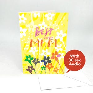 Opneembare audiokaarten - wenskaarten voor beste moeder - met audio van 30 seconden