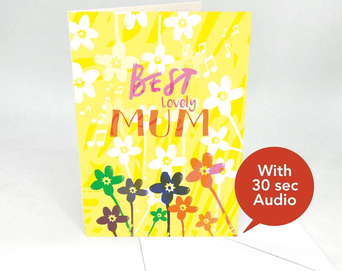 Recordable Audio Cards - Best Mum Greeting Cards -  With 30 second Audio