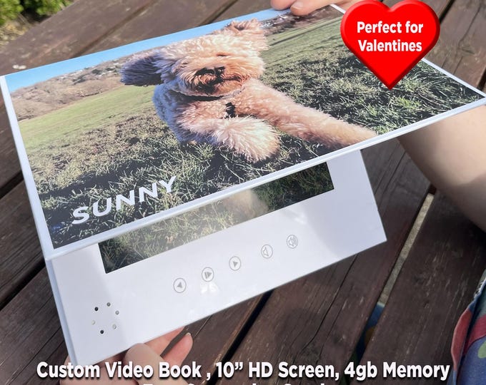 Personalized Video Book: 10" IPS Screen, 'Custom Printed Cover. 4GB Memory. Free Conversion