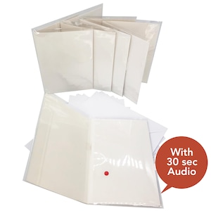 Cartes de voeux audio enregistrables - Pack de CINQ - Vierges - Avec 30 secondes audio - OFFRE SPÉCIALE