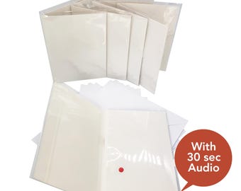 Recordable Audio Greeting Cards - FIVE pack - Blank - With 30 Seconds Audio - SPECIAL OFFER
