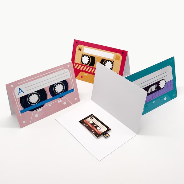 MixTape USB Karte - A6 - Record Your Own - mit 1GB USB Stick