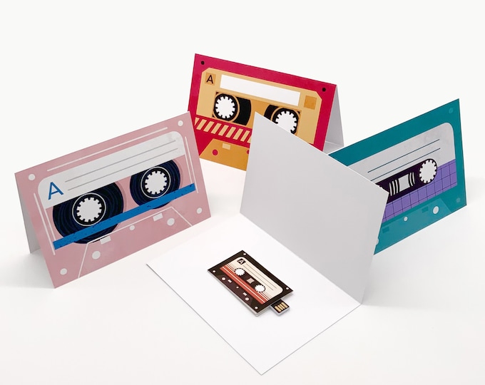 MixTape USB Card - A6 - Record Your Own - With 1GB USB Stick