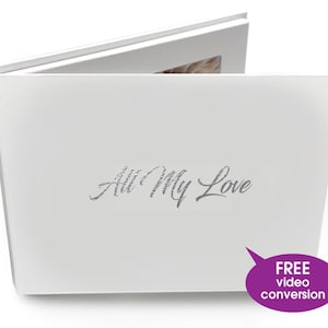 All My Love Einzigartige personalisierte 7 "-Grafikkarten mit fester Rückseite - Teilen Sie Ihre Urlaubsbotschaft - 4 GB Speicher. Laden Sie Ihr eigenes Video hoch."