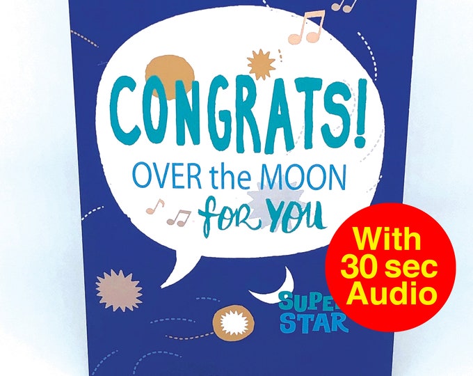 Recordable Congratulations Cards - Congrat! - With 30 second Audio