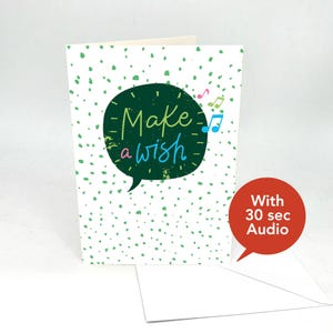 Recordable Audio Birthday Cards - Make A Wish - With 30 Seconds Audio