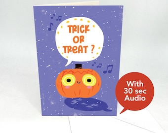 Recordable Audio Halloween Cards - Trick or Treat - With 30 Seconds Audio