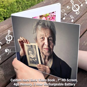 Livro de Vídeo Personalizado Memory Makers | Álbum de Vídeo de Capa Dura de 7" com a Sua História Pré-carregada