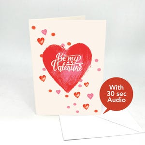 Tarjetas de San Valentín con audio grabable - Corazón de San Valentín - Con audio de 30 segundos