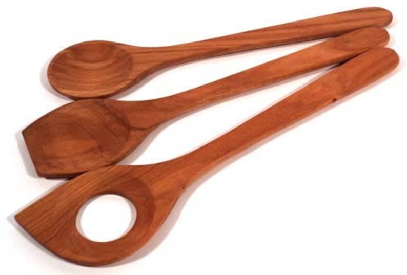 Spoon Classic from Cherry wood Spoon with flat bottom Sauce Spoon