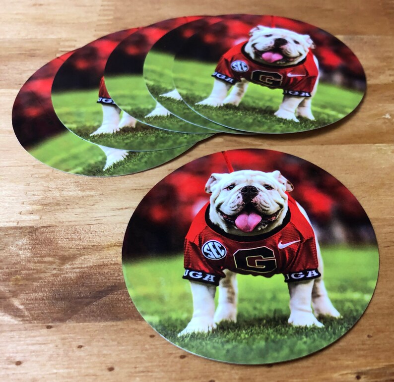 UGA Bulldogs Decal Sticker Photo Uga X Mascot 6pack Etsy