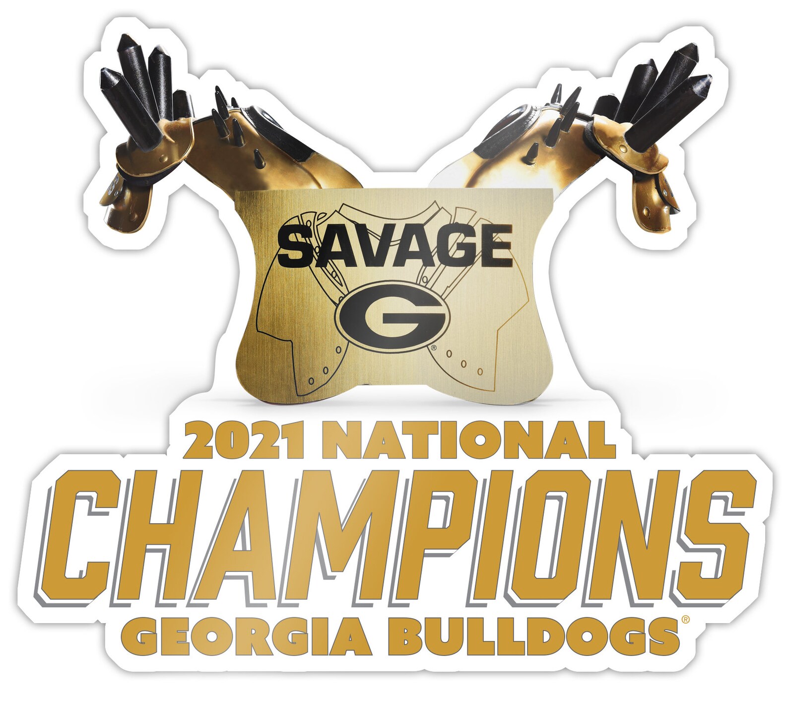 UGA Bulldogs Champions Decal Sticker Savage Pads Etsy