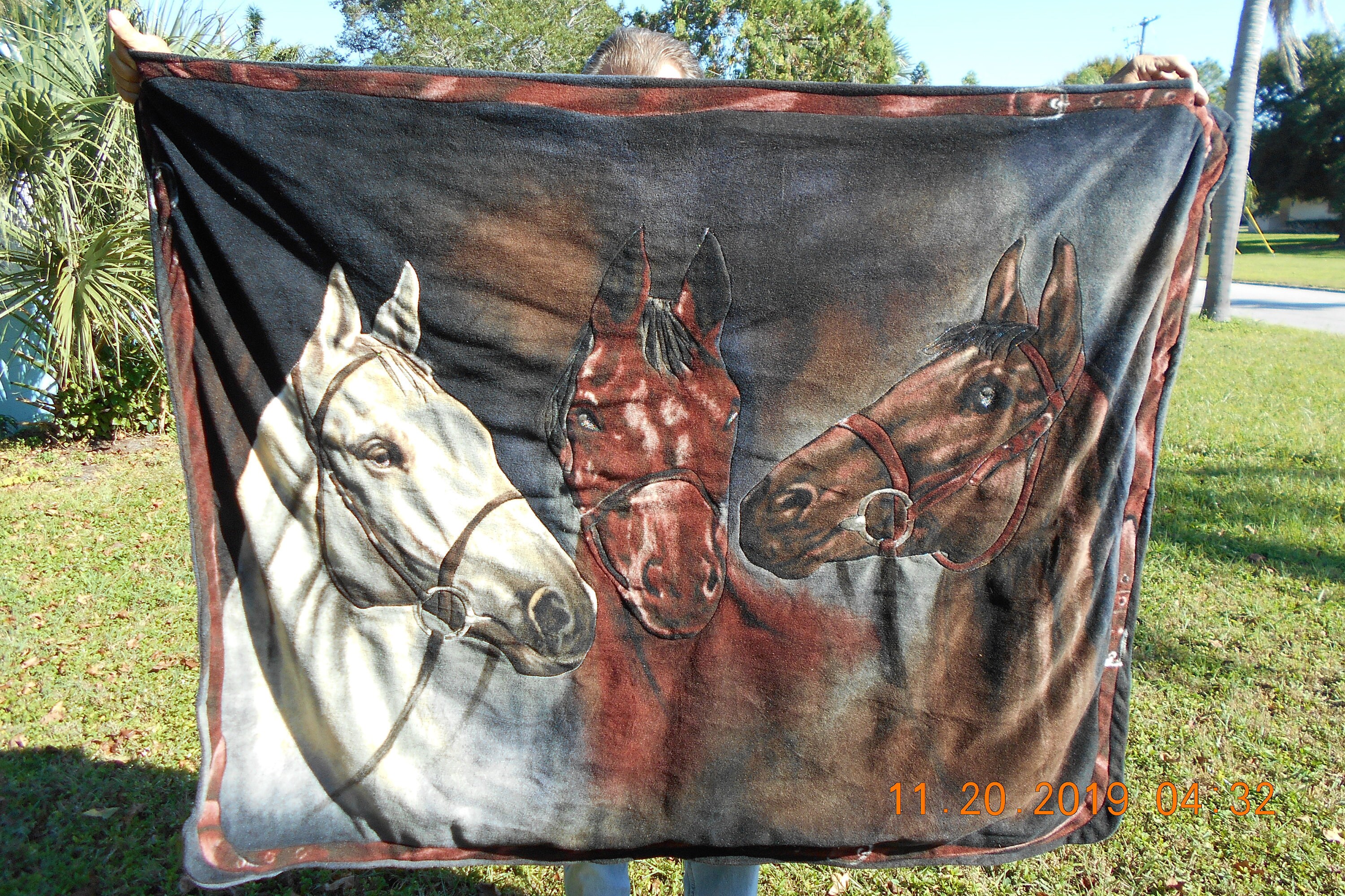 Fleece Horse Throw Etsy