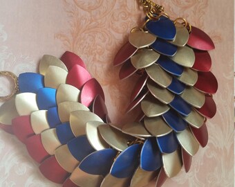 Pulsera de malla de escala inspirada en Wonder Woman
