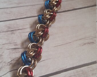 Pulsera de cadena de doble nube inspirada en la Mujer Maravilla