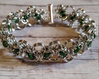 Byzantine zig zag bracelet - chainmaille
