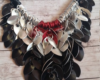 Winter Soldier inspired scale maille chainmaille necklace
