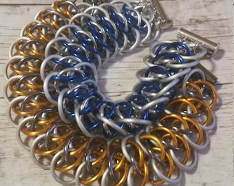 BB-8 or R2D2 inspired chainmaille bracelet - viperscale - star wars inspired