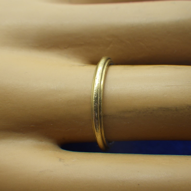 14k Gold Ring Antique Wedding Band Something Old Early Century Stackable Ring Wedding Ring US Size Six Simply Elegant Ladies and Girls Gold