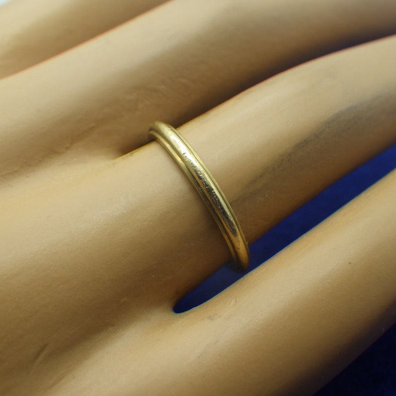 14k Gold Ring Antique Wedding Band Something Old Early Century Stackable Ring Wedding Ring US Size Six Simply Elegant Ladies and Girls Gold