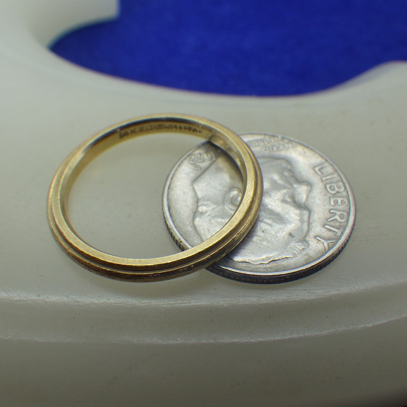 14k Gold Ring Antique Wedding Band Something Old Early Century Stackable Ring Wedding Ring US Size Six Simply Elegant Ladies and Girls Gold