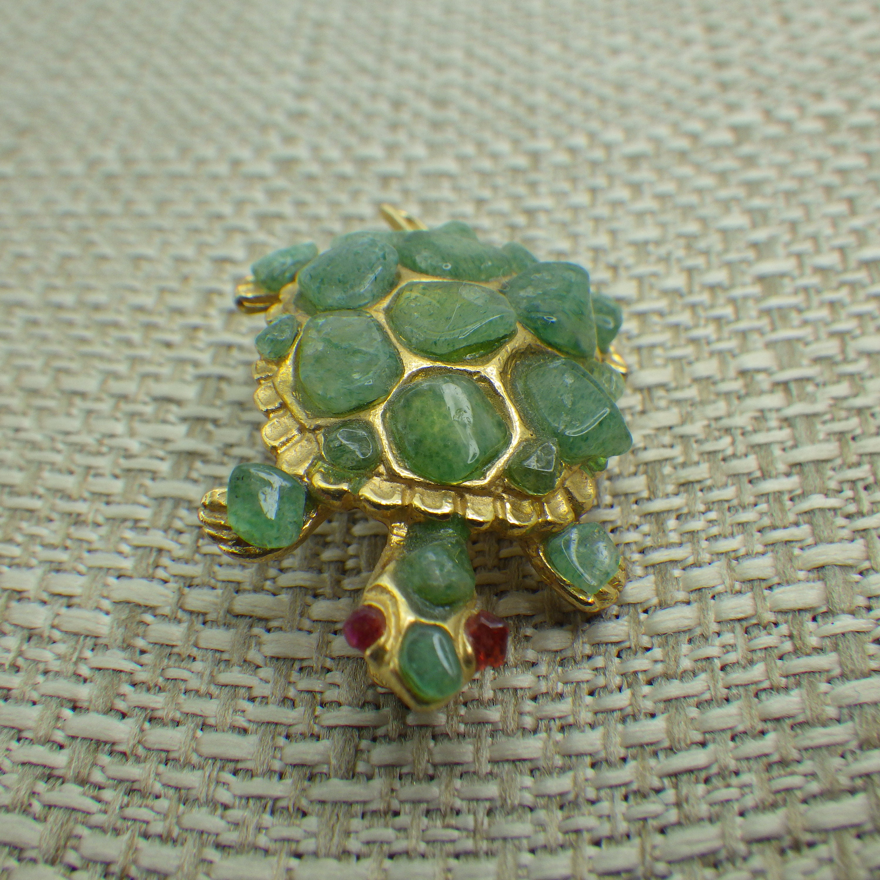 Gemstone Turtle Brooch Vintage 1960s Figural Jewelry | Etsy