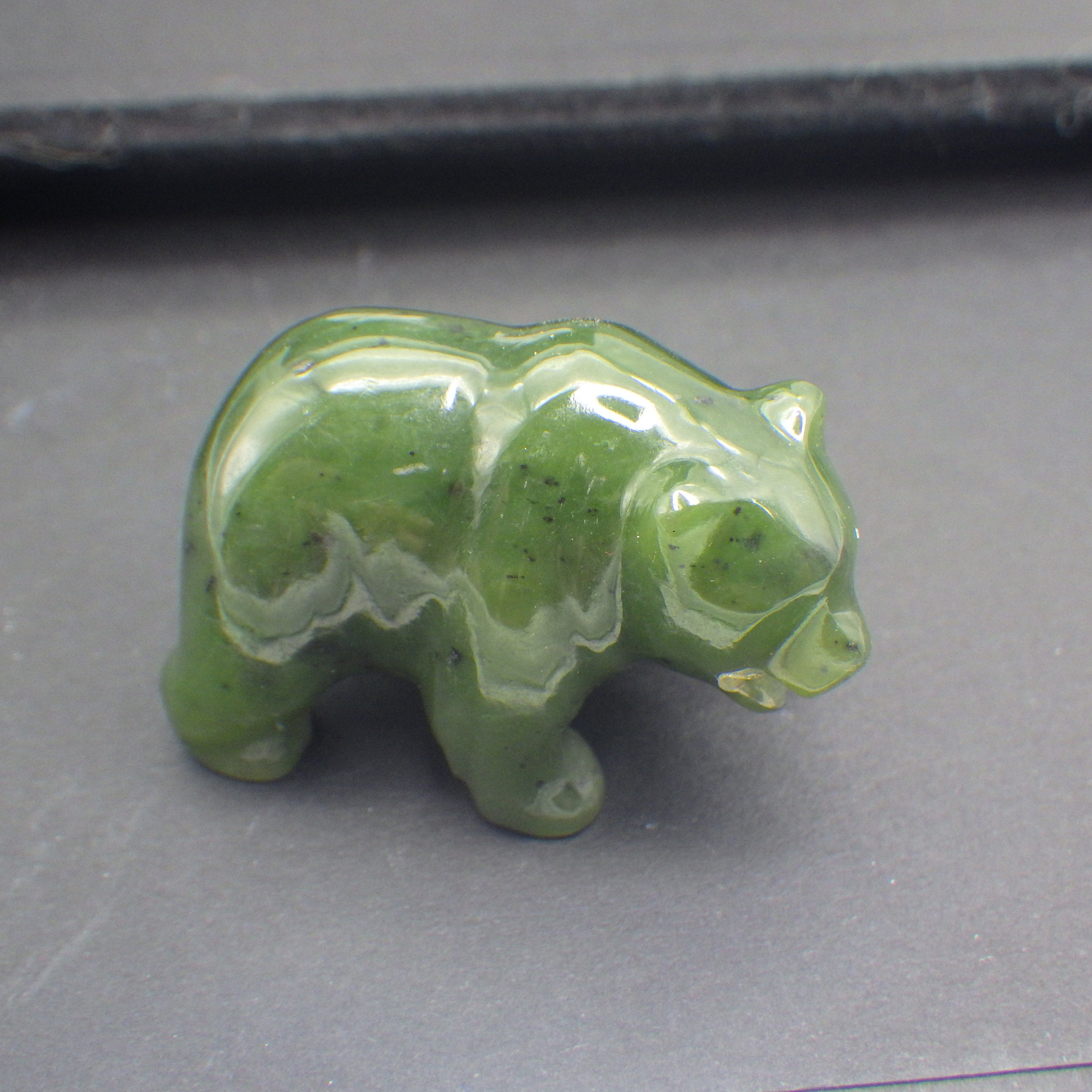 Jade Bear Statuette Green Gemstone His or Hers Vintage Etsy