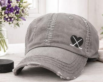 Women's Ice Hockey Baseball Cap Hat, Name Number, Mom Wife Team Fan , Gift Clothing