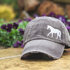 Women's Horse baseball cap, women's horse hat, horse clothing, horse gift, equestrian present, equestrian clothing, gift for horse owner image 1