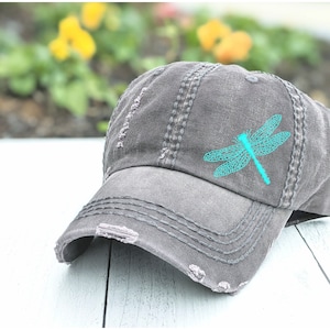 Women's Dragonfly Hat, Dragonfly Baseball Cap, Hat with Dragonfly, Gift for Dragonfly Lover, Dragonfly Birthday Gift, Dragonfly Accessories