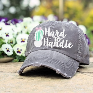 Women&#39;s gardening hat, succulent baseball cap, funny pun sassy hard to handle gift