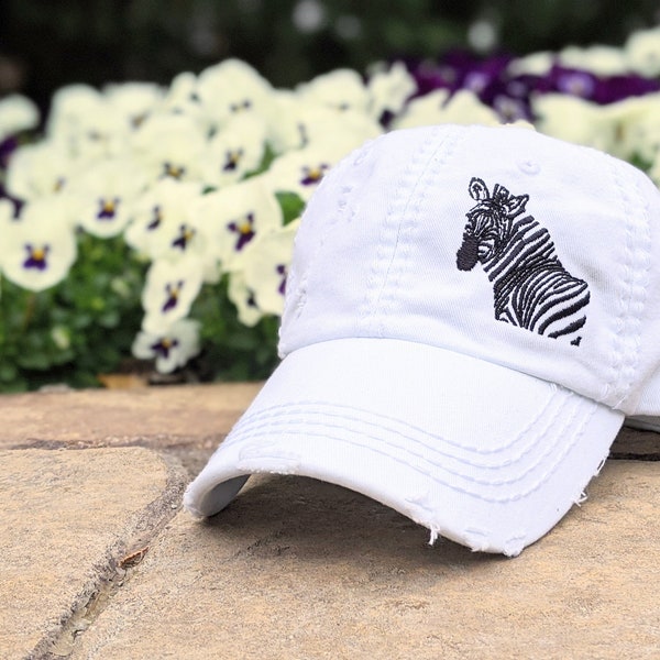 safari hat zebra
