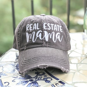 Real Estate Mama Hat, cute real estate agent baseball cap, broker agent gift clothing present, cute clothing clothes accessories birthday
