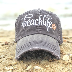 women&#39;s beach baseball cap, #beachlife baseball cap, #beach life hat, women&#39;s beach hat, beach birthday gift, beach clothing, beach gift