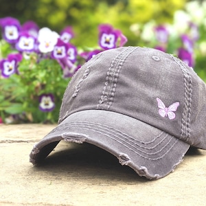 Women's Butterfly hat, butterfly baseball cap, embroidered butterfly hat, butterfly birthday gift, butterfly Christmas gift, butterflies