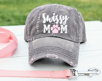 Women's Greater Swiss Mountain Dog Mom Hat, Swissy Mom Embroidered Baseball Cap, Cute Gift Present Clothing for Her Owner Wife Mom Friend