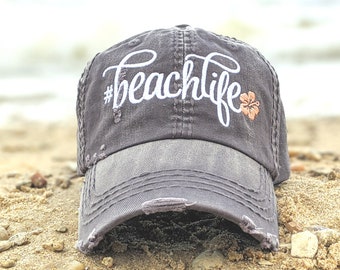 women's beach baseball cap, #beachlife baseball cap, #beachlife hat, women's beach hat, beach birthday gift, beach clothing, beach gift