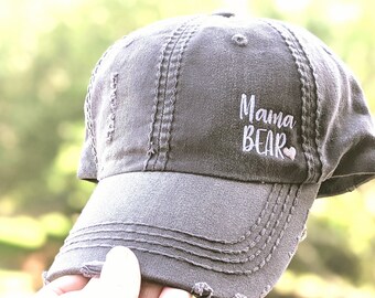 Mama Bear Hat, Mama Bear Baseball Cap, Mama Bear Gift, Mama Hat, Gift for Wife, Gift for Mom, Mom Birthday Gift, Mama Birthday Gift